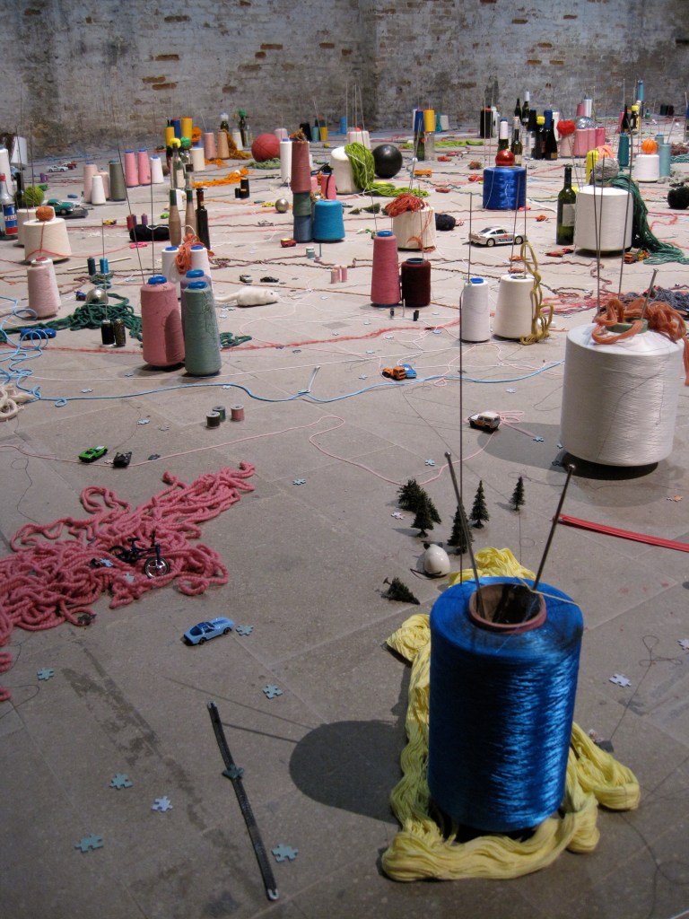 Moshekwa Langa, Temporal Distance (with a criminal intent), you will find us in the best places (2009). Mixed-media installation. Photo Christine Eyene